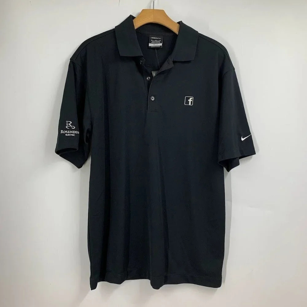 Nike Golf Men's Tech Basic Dri-FIT 203690 Facebook Logo Polo‎ Shirt Size M NWT